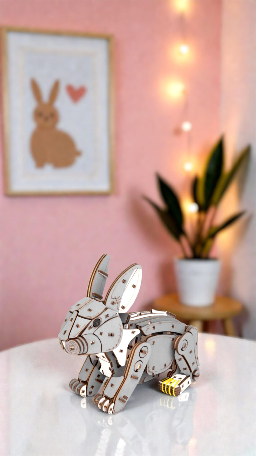 Grey Rabbit - ewaecowoodart